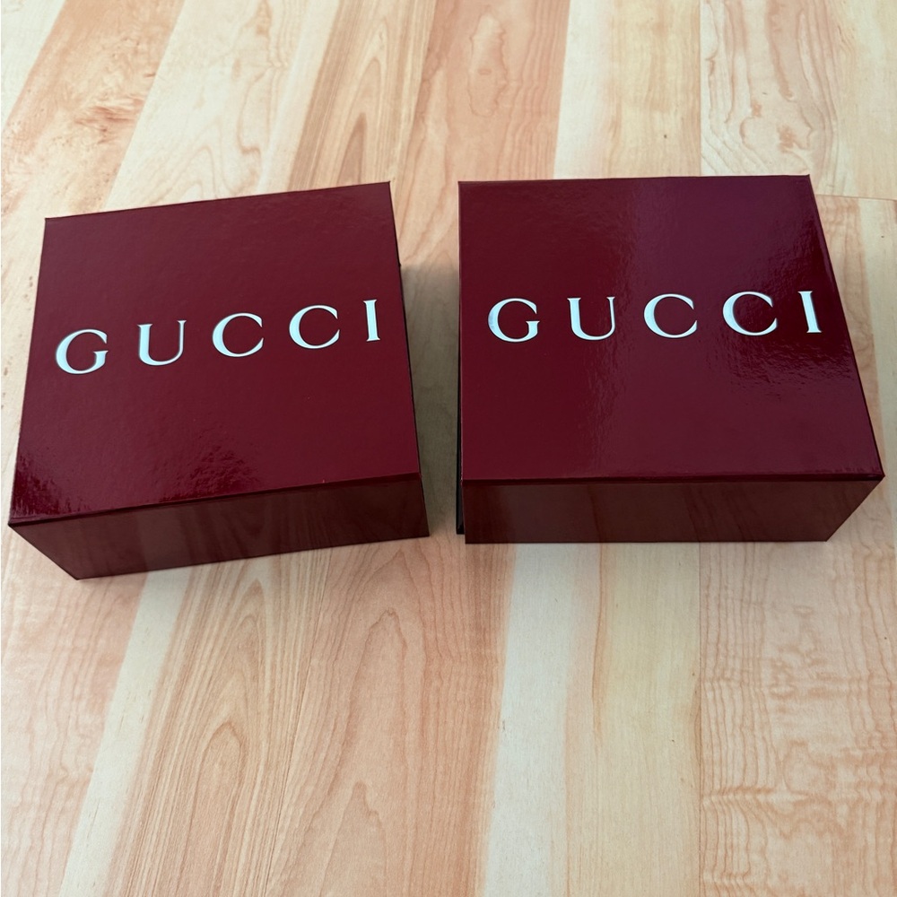 2x GUCCI boxes, empty, belt, New